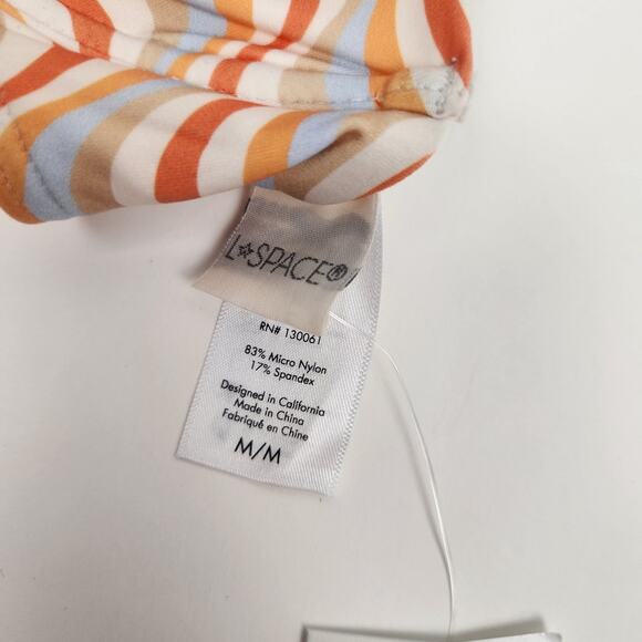 L*Space Tori Bikini Top in Stripes Size Medium NWT Underwires - Picture 4 of 5